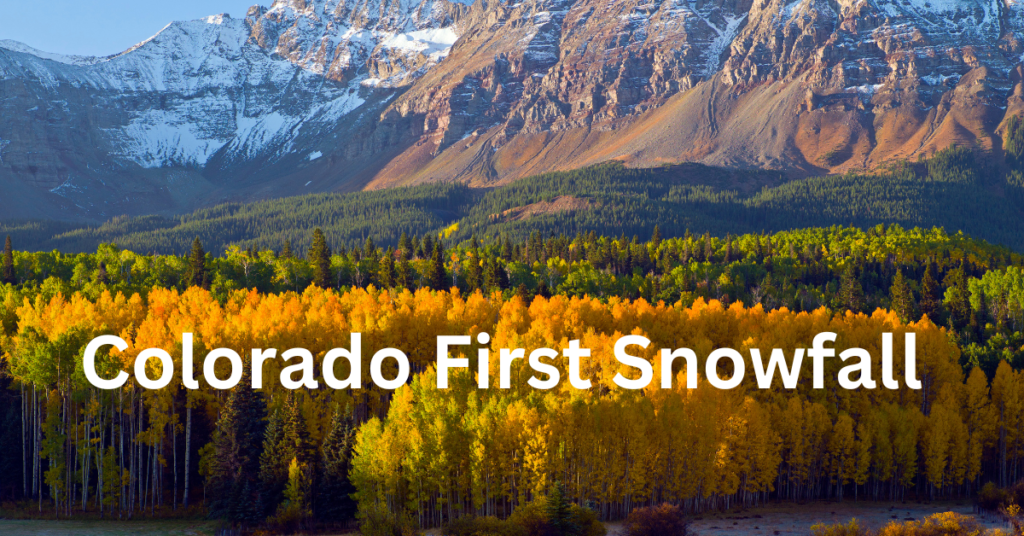 Colorado Snowfall:  First Snow of Season at Mountains 